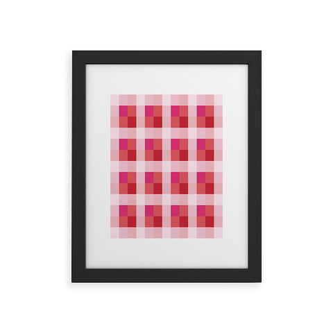 Miho geometrical color illusion Framed Art Print