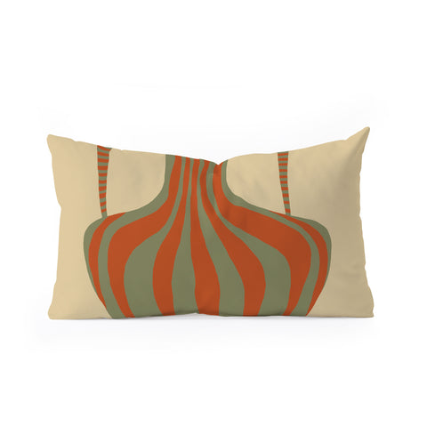 Miho Minimal Pottery 3 Oblong Throw Pillow