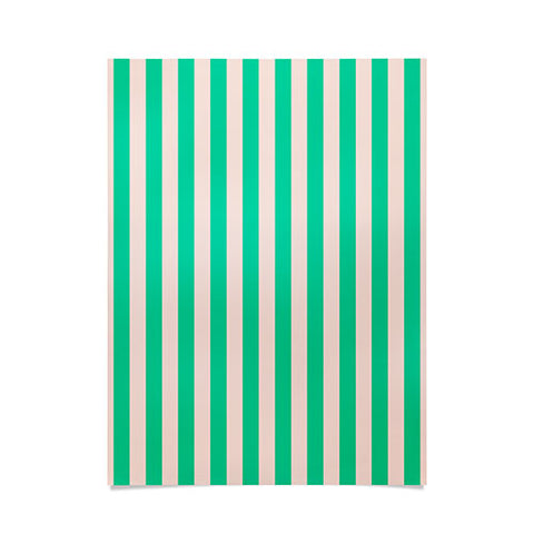 Miho minted stripe Poster