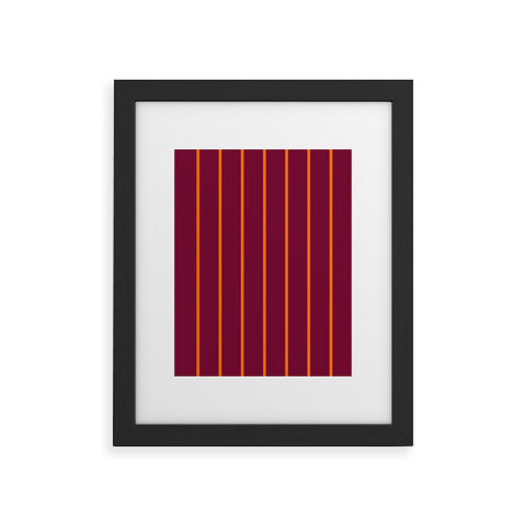 Miho orange stripe Framed Art Print