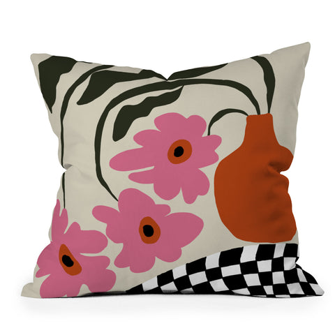 Miho Vintage blossom Outdoor Throw Pillow