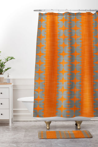 Mirimo Afromood Orange Shower Curtain And Mat