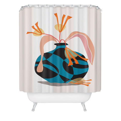 Mirimo Blue Vase Shower Curtain