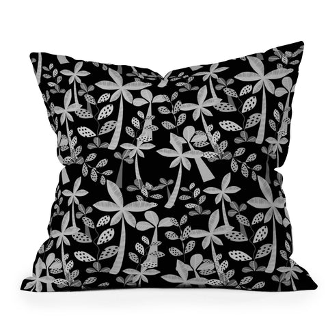Mirimo Coconut Grove Black Outdoor Throw Pillow