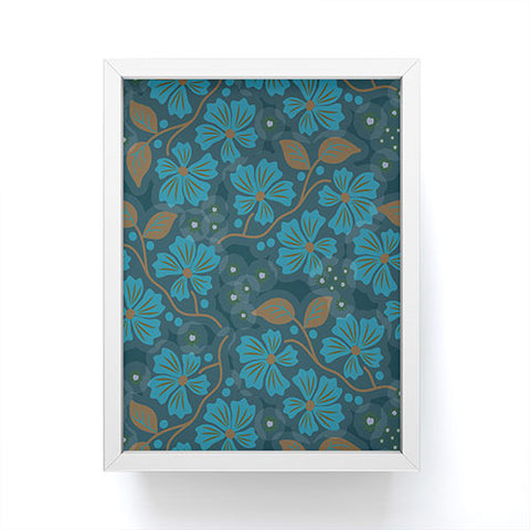 Mirimo Flora Blue Framed Mini Art Print