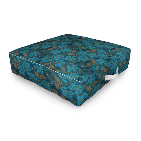Mirimo Flora Blue Outdoor Floor Cushion