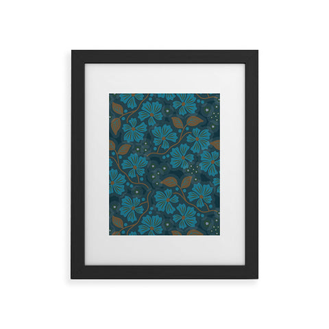 Mirimo Flora Blue Framed Art Print