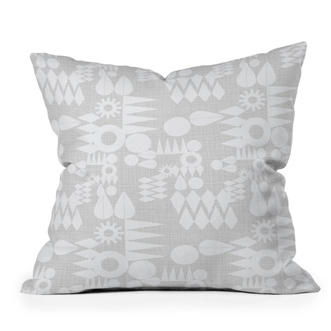 Mirimo Geometric Play Grey Outdoor Throw Pillow
