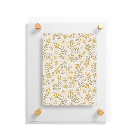 Mirimo Gold Blooms Floating Acrylic Print