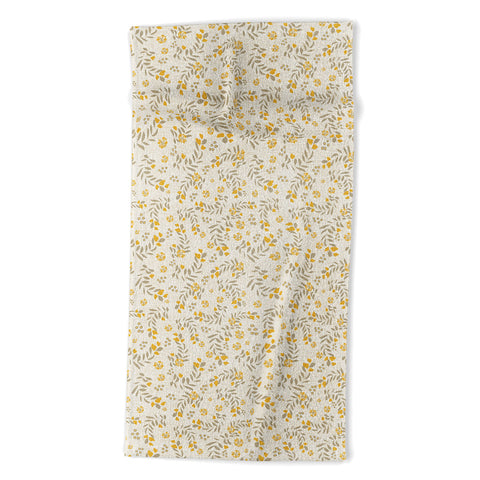 Mirimo Gold Blooms Beach Towel