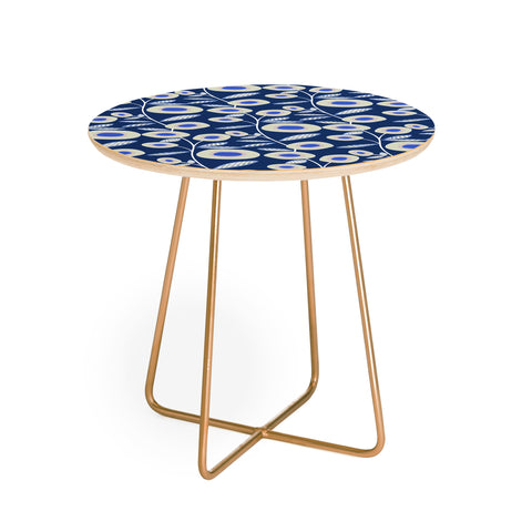 Mirimo Groovy Blooms Indigo Round Side Table