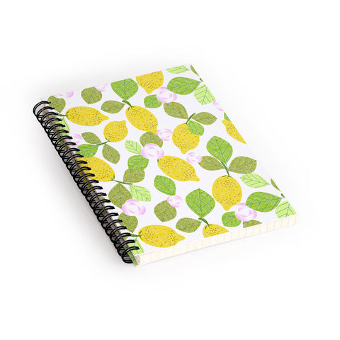Mirimo Lemons in Bloom Spiral Notebook