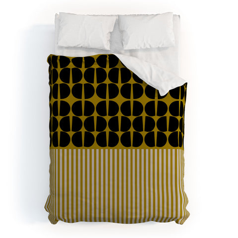 Mirimo Moderno Black and Mustard Duvet Cover