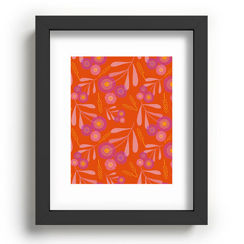 Mirimo Pink and Purple Floral Orange Recessed Framing Rectangle
