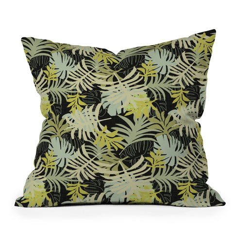Mirimo Tropical Green Foliage Throw Pillow