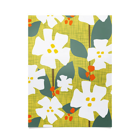 Mirimo White flowers and red berries Poster