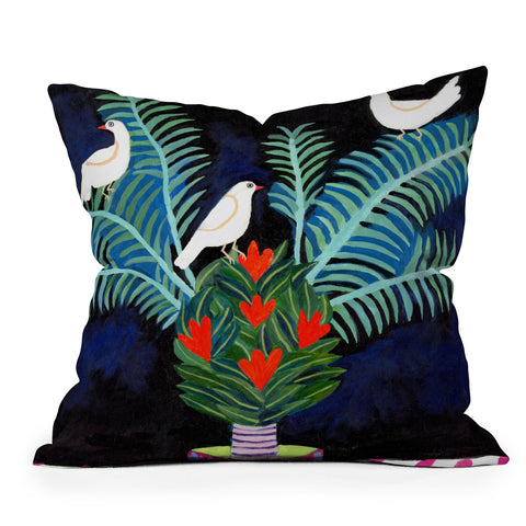 Misha Blaise Design Three Little Birds 2 Outdoor Throw Pillow