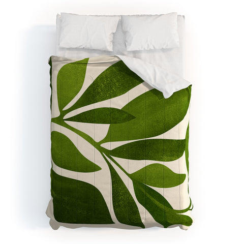Modern Tropical The Wanderer House Plant Illustration Comforter