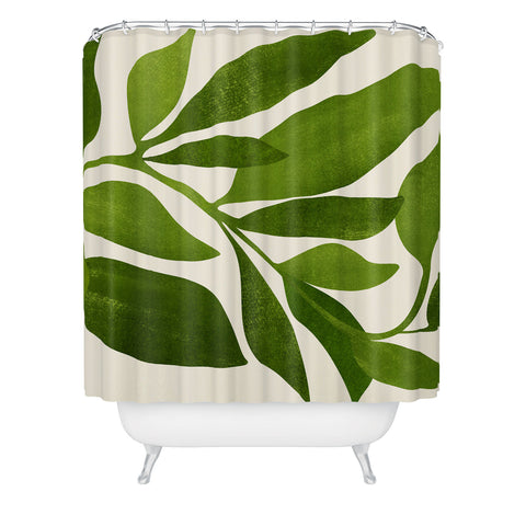 Modern Tropical The Wanderer House Plant Illustration Shower Curtain