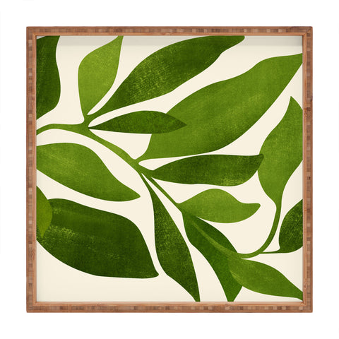 Modern Tropical The Wanderer House Plant Illustration Square Tray