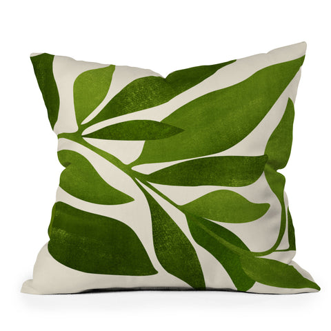 Modern Tropical The Wanderer House Plant Illustration Throw Pillow