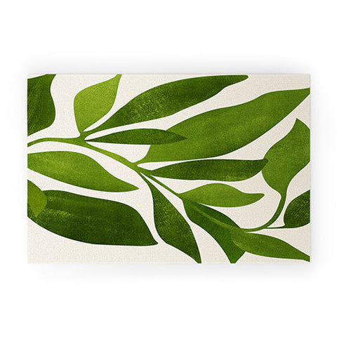 Modern Tropical The Wanderer House Plant Illustration Welcome Mat