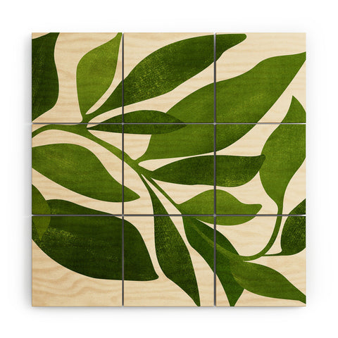 Modern Tropical The Wanderer House Plant Illustration Wood Wall Mural