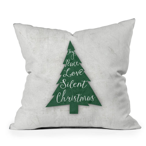 Monika Strigel FARMHOUSE CHRISTMAS TREE GREEN Outdoor Throw Pillow