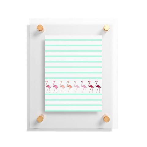 Monika Strigel Mini Flamingo Walk Floating Acrylic Print