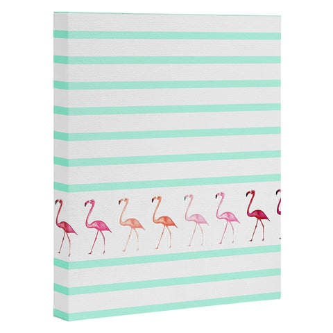Monika Strigel Mini Flamingo Walk Art Canvas