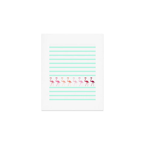 Monika Strigel Mini Flamingo Walk Art Print