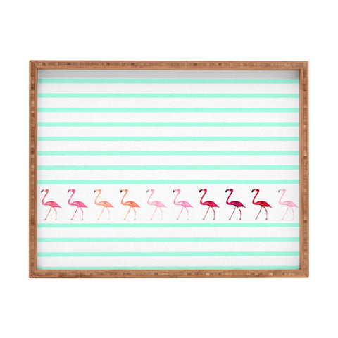 Monika Strigel Mini Flamingo Walk Rectangular Tray