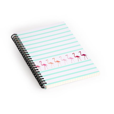 Monika Strigel Mini Flamingo Walk Spiral Notebook