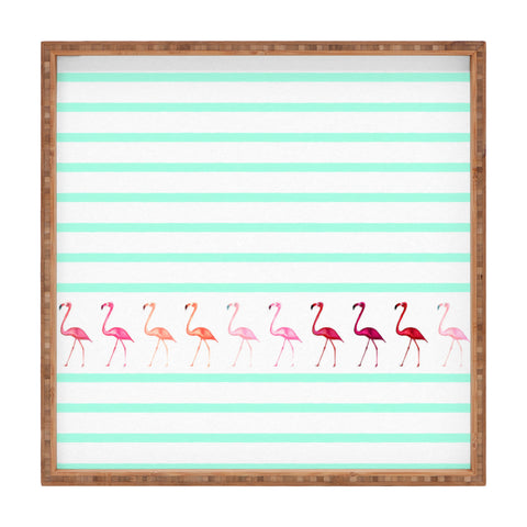 Monika Strigel Mini Flamingo Walk Square Tray