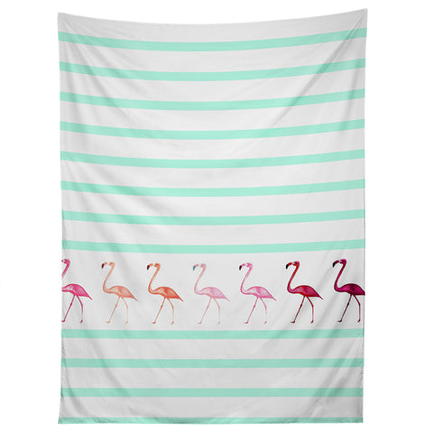 Monika Strigel Mini Flamingo Walk Tapestry