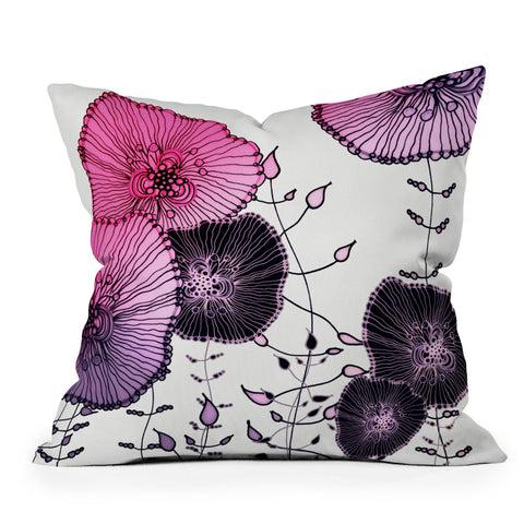 Monika Strigel Mystic Garden Pink Outdoor Throw Pillow