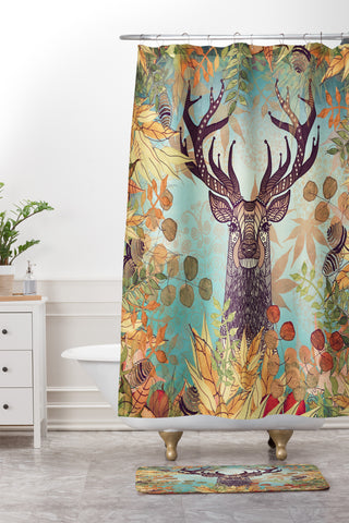 Monika Strigel The Friendly Stag Shower Curtain And Mat