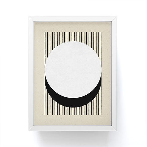MoonlightPrint Circle BW Stripes Framed Mini Art Print