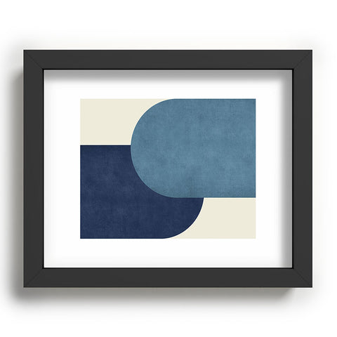 MoonlightPrint Halfmoon Colorblock Blue Recessed Framing Rectangle