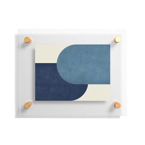 MoonlightPrint Halfmoon Colorblock Blue Floating Acrylic Print