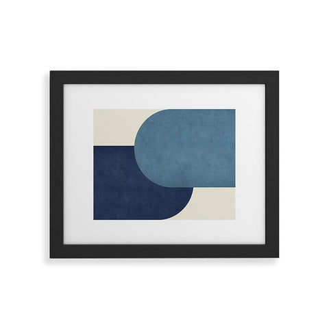 MoonlightPrint Halfmoon Colorblock Blue Framed Art Print