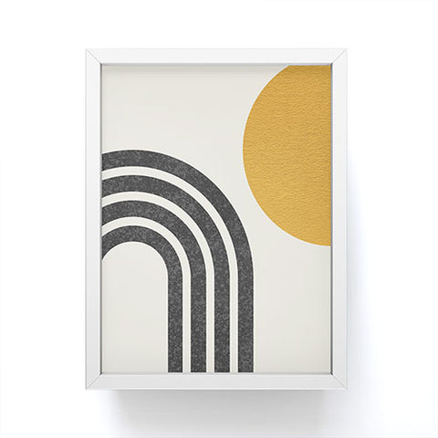 MoonlightPrint Mid century modern Sun Rainbow Framed Mini Art Print