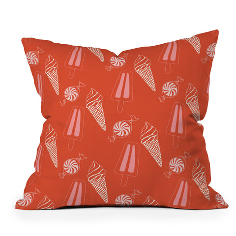 Morgan Kendall candy and sweets Outdoor Throw Pillow