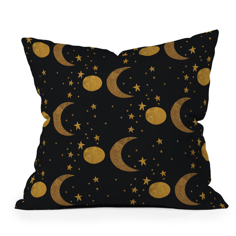 Morgan Kendall my moon and stars Outdoor Throw Pillow