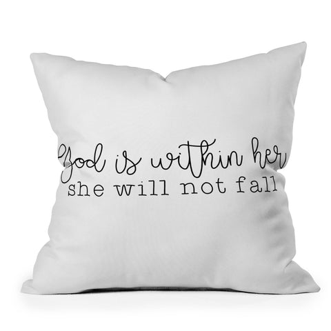 move-mtns God Is Within Her Outdoor Throw Pillow