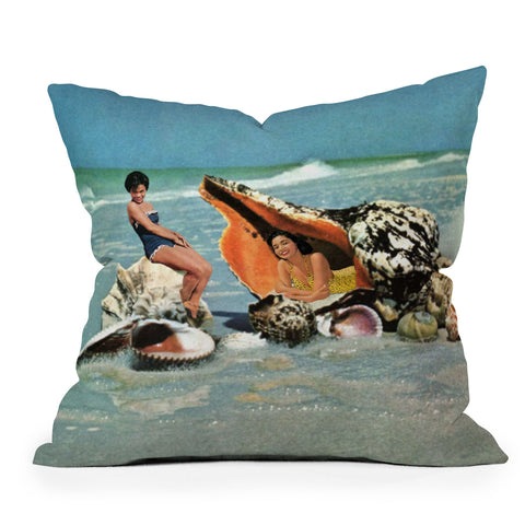 MsGonzalez Greetings from Seashells Outdoor Throw Pillow