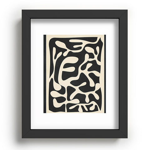 Nadja Minimalist Abstract Leaves 1 Recessed Framing Rectangle