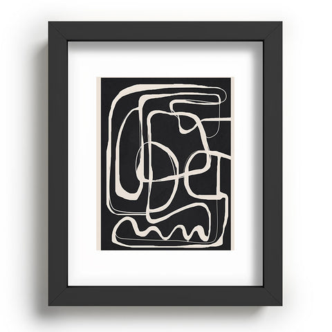 Nadja Modern Minimalist One Line Art Recessed Framing Rectangle