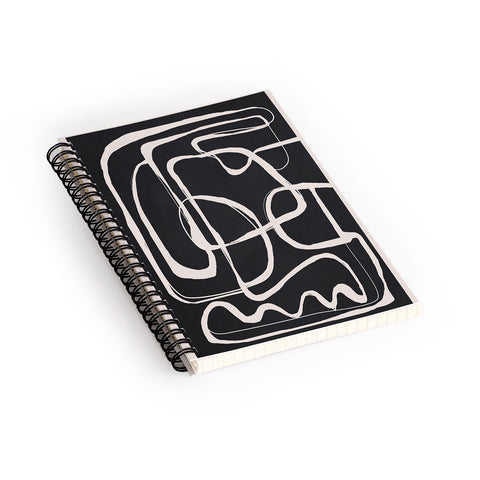 Nadja Modern Minimalist One Line Art Spiral Notebook