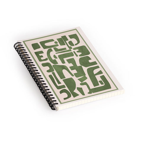 Nadja Organic Contemporary Modern Spiral Notebook